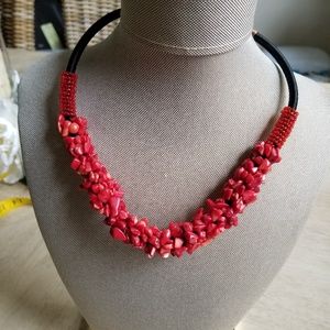 Red bead necklace